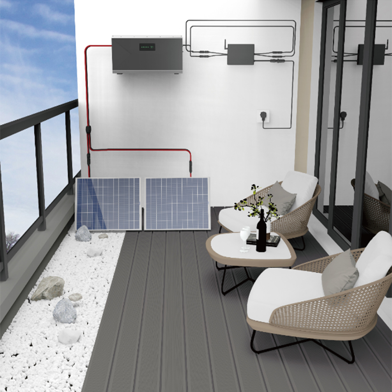 Kit solare da balcone 800W con batteria da 1,5kwh